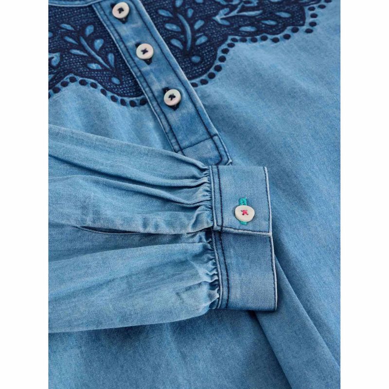 White Stuff LS Chambray Top image number 2